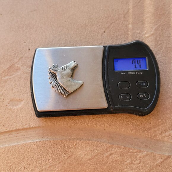 Vintage silver horse head AJRCO equestrian brooch or pin - Picture 13 of 16